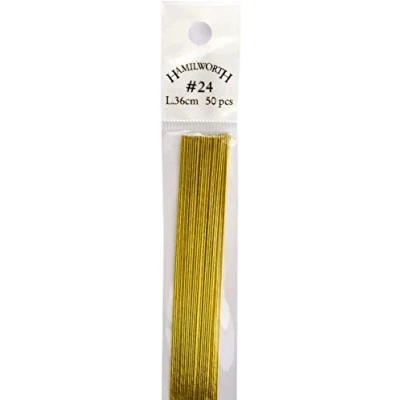 Image of Florist Wire and Sugarcraft Metallic Gold Colour 24 gauge