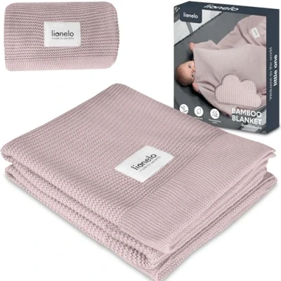 Image of LIONELO Bamboo Blanket 100x75cm Lightweight Baby &amp; Changing pad 100% Cotton Natural Soft Antibacterial Hypoallergenic Antifungal Perfect for yearound comfort Ideal travel nursery (Lemon)