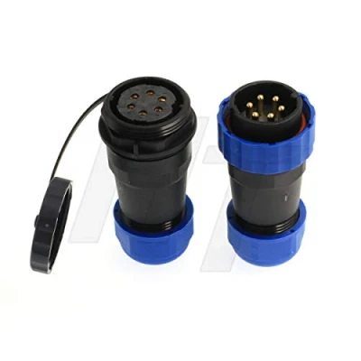 Image of HangTon HE29 6 Pin Male Female Plug Waterproof Outdoor 25A Power Equipment Wire Cable Connector
