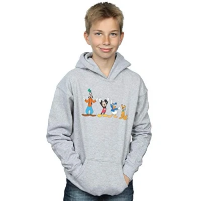 Image of Disney Boys Mickey Mouse Friends Hoodie Sport Grey 12 13 Years