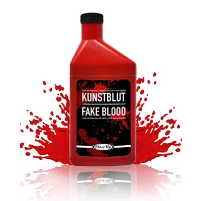 Image of Bottle Of Fake Blood 0.47L Halloween Face &amp; Body Kit Dracula Vampire Fancy Dress