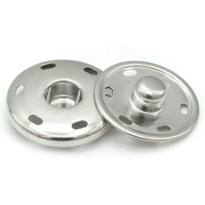 Image of 10 Sets Metal Snap Buttons Brass Sew On Fasteners (25mm)