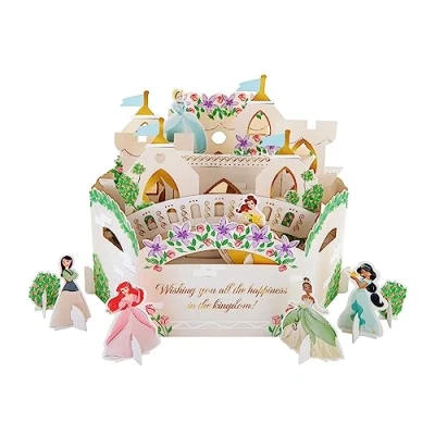 Image of Hallmark Birthday Card 3D Pop Up Disney Princesses Design