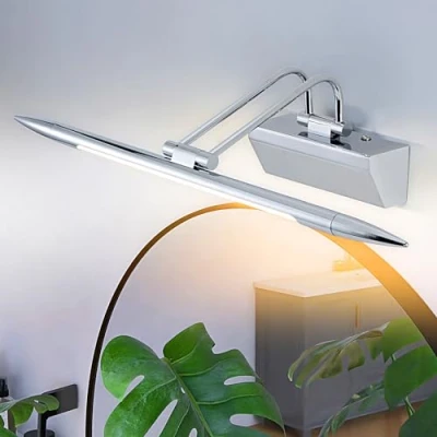 Image of TYhogar LED Bathroom Mirror Light 42cm, Dimmable Wall Lighting 6W Picture Lights Chrome Vanity Sconce with Swivel Cabinet Lamp IP44 Makeup Reading Lamps