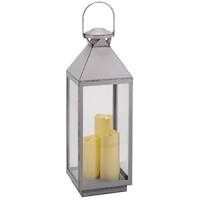 Image of Outside In Designs Dove Grey Oslo Lantern