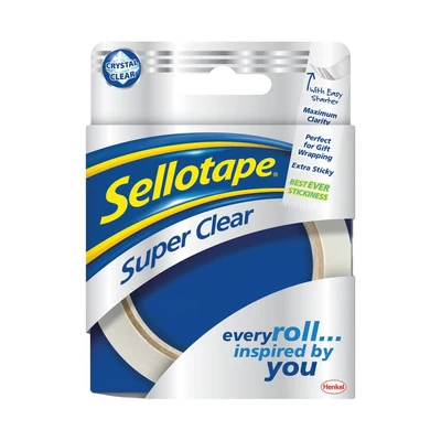 Image of Sellotape Super Clear Tape 24mm x 50m (6 Pack) 1569087