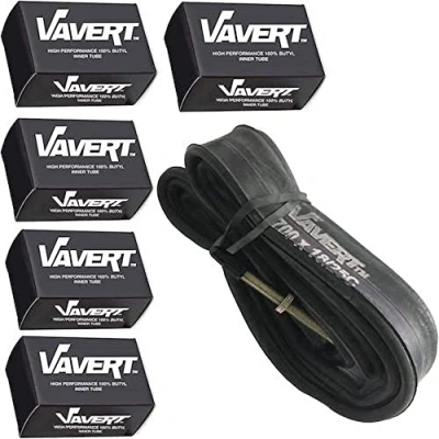 Image of VAVERTTUB Vavert 700 x 18 25c Road Bike Inner Tubes Presta 60mm Long Valve (Set of 5)