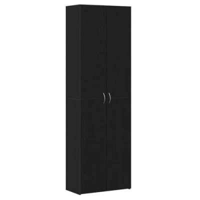 Image of vidaXL Office Cabinet Black Oak Engineered Wood with Two Doors 60x32x190 cm Living Room/Office Storage