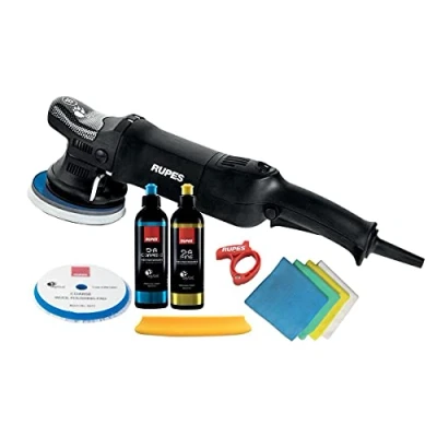 Image of RUPES BigFoot LHR15ES/BAS Standard Professional Random 125mm Orbital Polish Kit With Coarse and Fine Compounds Pad Micro Fibre Cloths