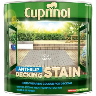 Image of Cuprinol UTDSCS25L Anti Slip Decking Stain City Stone 2.5 Litre