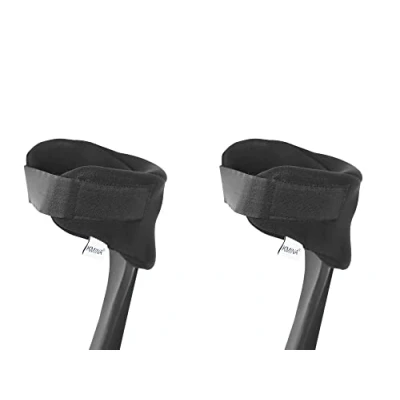Image of KMINA Elbow Crutch Pads with Velcro (x2 Units), Crutches for Adults, Open Covers, Cuff Pads, Cushion Crutches, Padding Made in Europe
