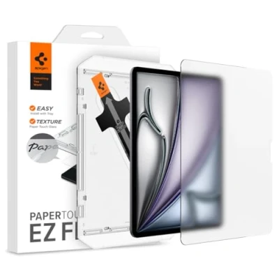 Image of Spigen PaperTouch EZ Fit Matte Type Tempered Glass Screen Protector for iPad Air 13 inch M2 (2024), 1st Generation 1 Pack