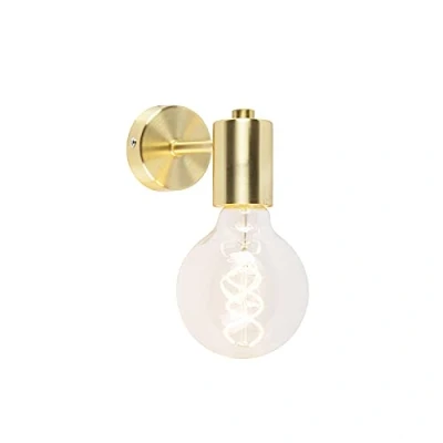 Image of Qazqa Smart Art Deco Wall Lamp I Light Gold incl. G95 WiFi Source Facil Modern LED E27 1 Steel Suitable for Living Room Kitchen Bedroom