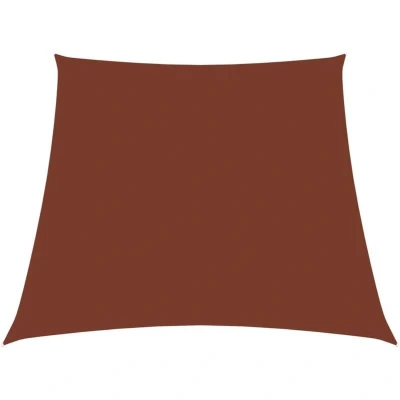 Image of vidaXL Sunshade Sail Oxford Fabric Trapezium 2/4x3 m Terracotta