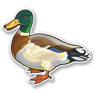 Image of 2 x 15cm/150mm Duck Vinyl SELF Adhesive Sticker Decal Laptop Travel Luggage Car Bike Sign Fun #4649