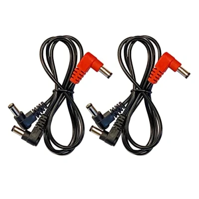 Image of Kurrent Electric (2) Pack 2 Way Split Effects Pedal DC Power Cables for Voodoo Labs Supply