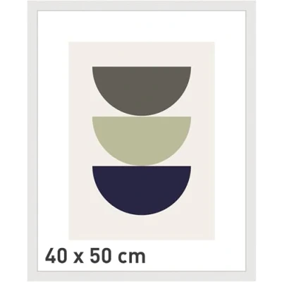 Image of accent by nielsen Velino Photo Frame 40 x 50 cm Wooden Picture Frame, White With Protective Glass Front