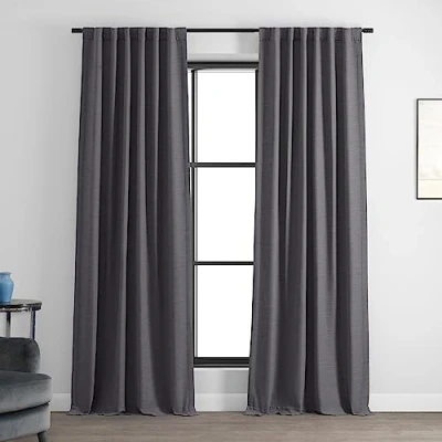 Image of HPD Half Price Drapes Bellino Room Darkening Curtains 120 Inches Long for Bedroom &amp; Living (1 Panel), 50W x 120L, Armour Grey