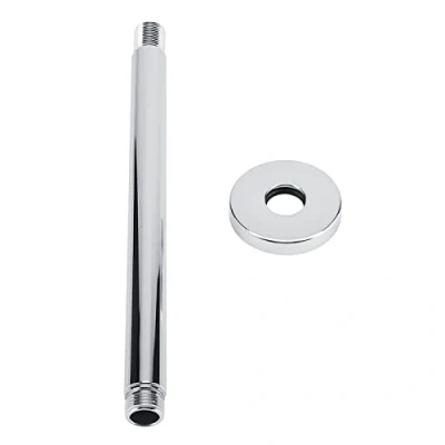 Image of Hyuduo Shower Arms, Ceiling Mount Head Extender, G 1/2 Stainless Steel Top Arm Pipe Extension (Chrome Finish)(25Cm/10In),Shower