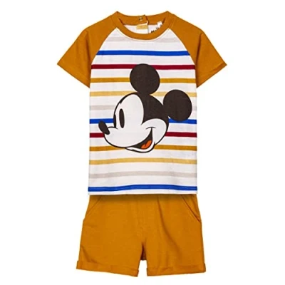 Image of CERDÁ LIFE&#039;S LITTLE MOMENTS Baby Mickey Mouse 2 Piece Set T Shirt and Shorts, Multicolored, 18 Months