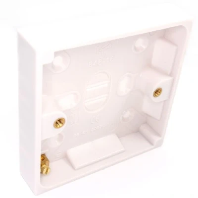 Image of kenable Surface Mount Back Box Pattress 1 Gang 16mm