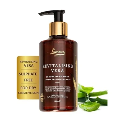 Image of L&#039;amour Natural Revitalising Vera Luxury Hand Wash Essential Oils Sulphate Free Gentle for dry and sensitive skin 250mL