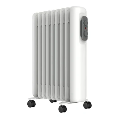 Image of MYLEK Oil Filled Radiator Electric Heater 2000W Portable With Adjustable Thermostat &amp; 3 Heat Settings Tip Over Protection, Thermal Safety Cut Out Low Energy Efficient (2kW)