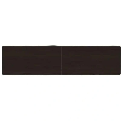 Image of vidaXL Table Top Dark Brown 160x40x(2 6) cm Treated Solid Wood Live Edge