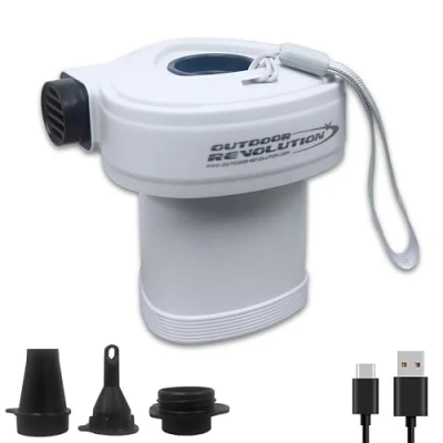 Image of Outdoor Revolution Cyclone Valve Pump for Self Inflating Mattress USB Rechargeable Inflation/Deflation Setting Air Beds, Swimming Pools, Inflatables &amp; Vacuum Storage Bags