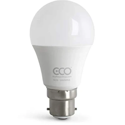 Image of ECO 2 pin B22 Bayonet Light Bulbs, Energy Saving 11W LED, 1055 Lumens, 75W Equivalent, Soft Warm White (3000K), Low Heat, 15,000Hrs Lifetime. (Warm 1 x Pack)