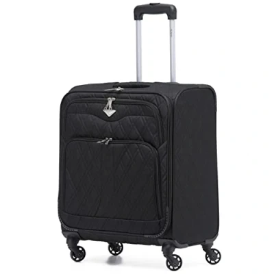 Image of Flight Knight Lightweight 4 Wheel 800D Soft Case Quilted Suitcase Cabin Carry On Hand Luggage Approved for easyJet &amp; BA Maximium Size Overhead