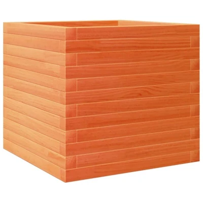 Image of vidaXL Garden Planter Wax Brown 50x50x45.5 cm Solid Wood Pine