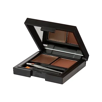Image of Sleek MakeUP Brow Kit, Wax and Powder Kit with Tweezers 2 Brushes, Define Sculpt a Travel Size Medium