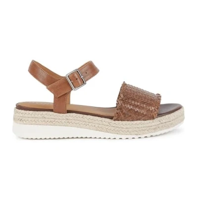 Image of Geox Women&#039;s D Eolie F Wedge Sandal, Brown, 5 UK