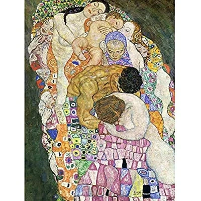 Image of Wee Blue Coo Klimt Death Life 1916 Unframed Wall Art Print Poster Home Decor Premium