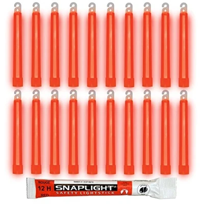 Image of Cyalume Technologies SA8 108078AM Red Snaplight Lightsticks, 15Cm, 8 Hours, Made In France (Pack of 20), Military grade, REACH compliant