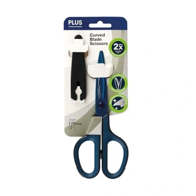 Image of PLUS Japan, Fitcut Curve Premium Titanium Coated in Dark Blue, 17,5 cm Length