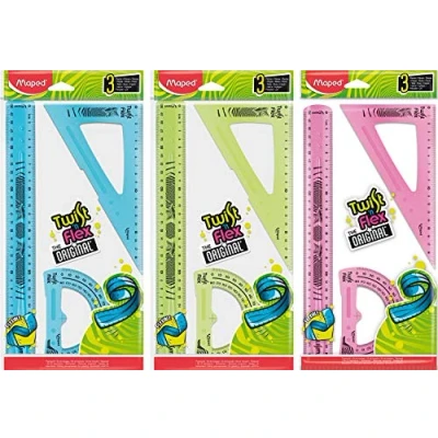 Image of Twist&#039;N Flex 3X Flexible Drawing Ruler Set
