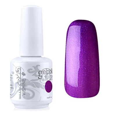 Image of Vishine Gelpolish Manicure Salon UV LED Soak Off Gel Nail Polish Varnish Color Purple(1338)
