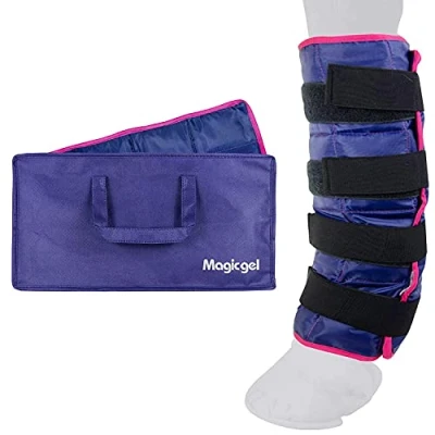 Image of Magic Gel Horse Ice Pack Cooling Leg Wraps for Hock, Ankle, Knee, Legs, Boots, and Hooves Single Boot