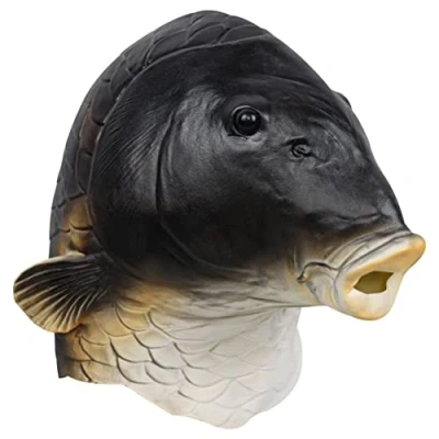 Image of Creepy Mask for Men Women Halloween Costume Party Latex Animal Head Tropical Fish Sea Masks