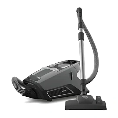 Image of Miele 12034050 Blizzard CX1 Bagless Cylinder Vacuum Cleaner with EcoTeQ Floorhead, Hygiene Lifetime Filter, Large Operating Radius, Graphite Grey