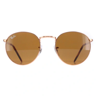 Image of Ray Ban NEW Round RB3637 Unisex Sunglasses Rose goldcoloured, Size: 50, gold coloured