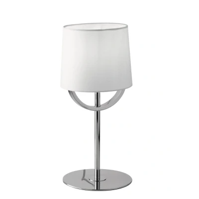 Image of Astoria Table Lamp With Shade, Chrome, White, E27