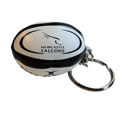 Image of Gilbert Newcastle Falcons English Premiership Rugby Ball Keyring