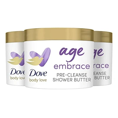 Image of Dove Body Love Age Embrace with peptide serum and pure glycerine Pre Cleanse Shower Butter skin care for maturing 283 g (Pack of 3)