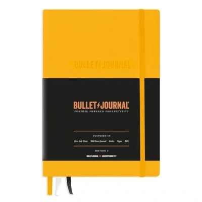 Image of Leuchtturm1917 363572 Bullet Journal Edition 2, Notebook Medium (A5), Hardcover, 206 Numbered Pages, 120 g/m² Paper, Dotted, Yellow24