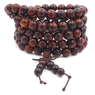 Image of Thajaling Mala Beads Necklace Bracelet 108 8 mm Prayer, Meditation or Wood