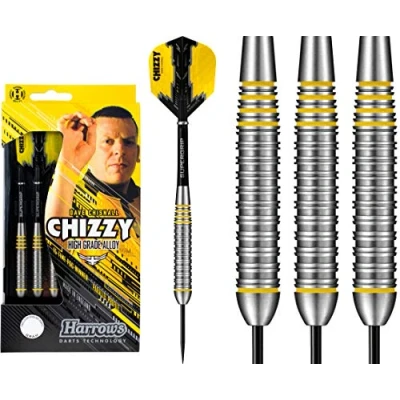 Image of Harrows Dave Chisnall Darts Steel Tip Brass Made in England Chizzy 23g