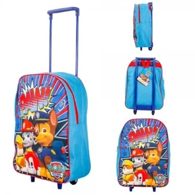 Image of MF Handbags Unisex Kid&#039;s Standard Trolley Bags, Blue &amp; Red Paw Patrol, S